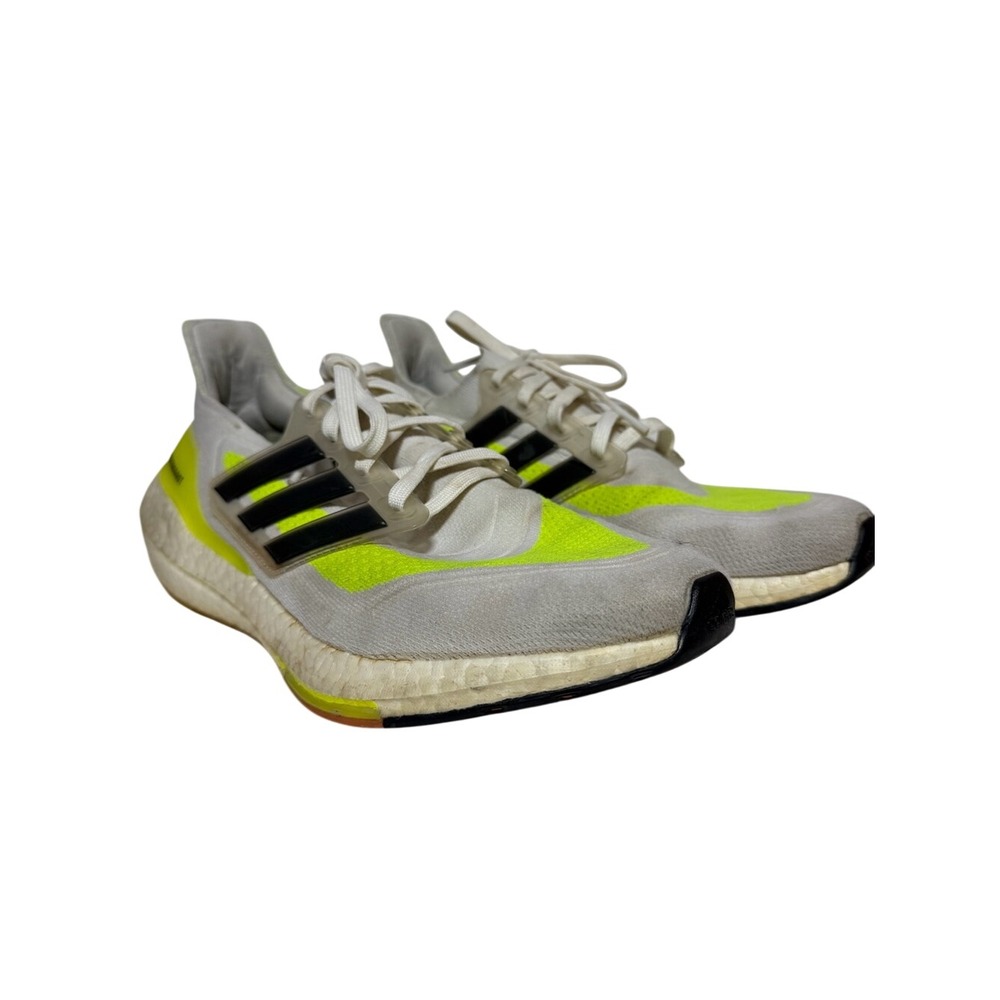adidas Colorblock Lace-Up Mesh Yellow/White/Black Running Sneakers Men's‎